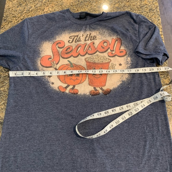 Tis the season Pumpkin Spice Coffee tshirt Size Large - Picture 5 of 6
